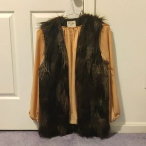Faux fur vest